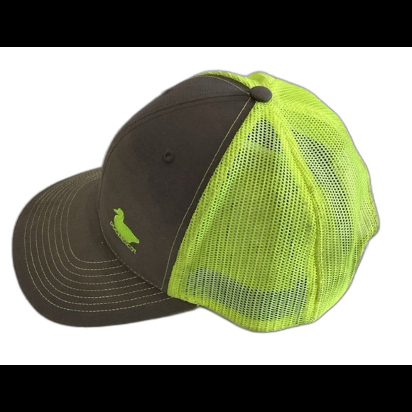 Richardson Cap Hat Unisex Snapback Color Gray Yellow Dock & Decoy Truckers - Picture 3 of 7